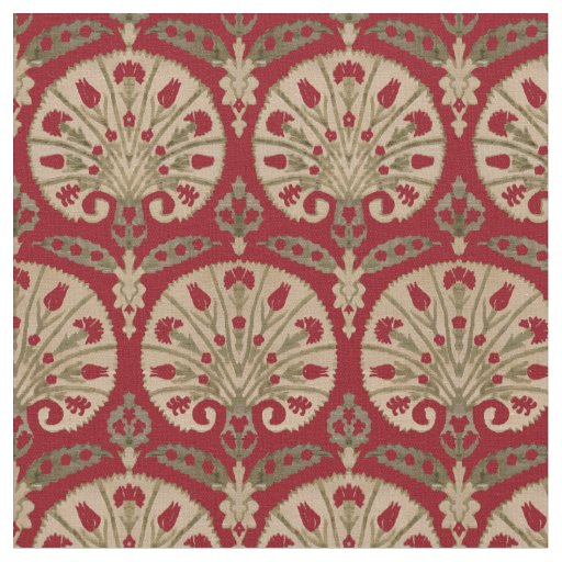 Print of Floral Fan Pattern From Bursa, Turkey Fabric