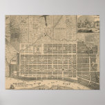 Print Of Historic Savannah Georgia Map at Zazzle