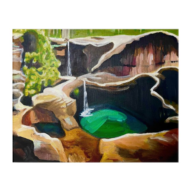 Print of Original Painting Australian Landscape  Acrylic Print (Front)