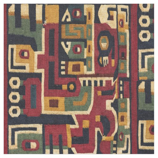 Print of Pre-Columbian Central Andes Wari Pattern Fabric