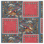 Print of Pre-Columbian Peruvian Moche Pattern Fabric