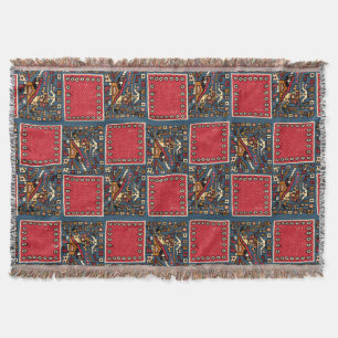 Print of Pre-Columbian Peruvian Moche Pattern Throw Blanket