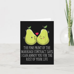 Print Of The Marriage Contract Wedding Funny _1 Card