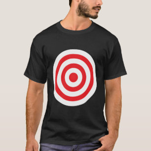 Print On Back Bullseye Target Bulls Eye Joke T-Shirt