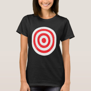 Print on Back Retro Bullseye Target Bulls Eye Fun T-Shirt