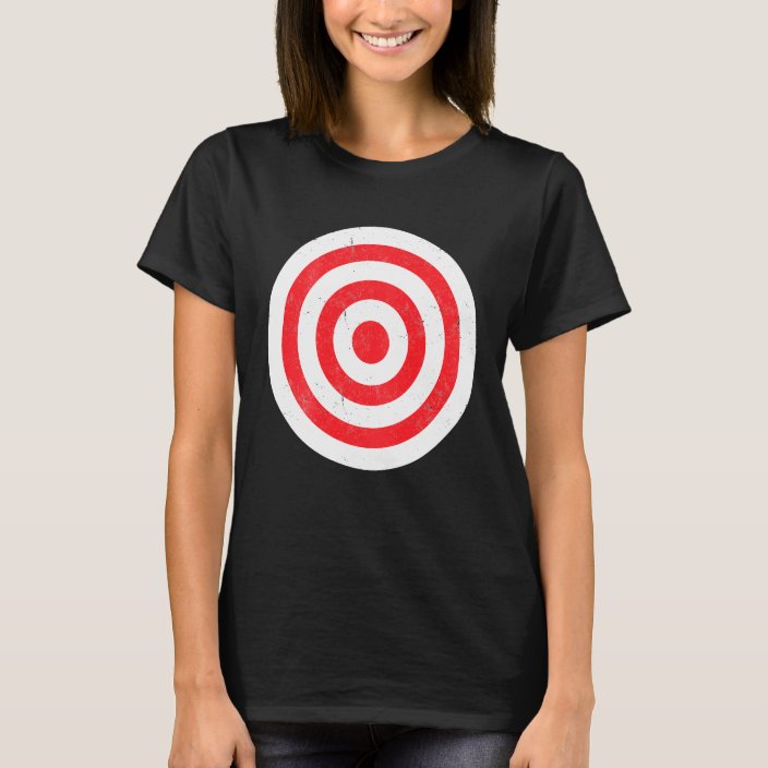 Print on Back Retro Bullseye Target Bulls Eye Fun T-Shirt | Zazzle.com