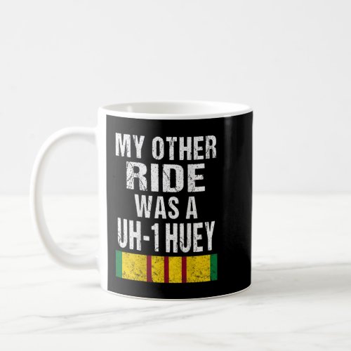 Print on Back Vietnam Veteran Biker UH_1 Huey Heli Coffee Mug