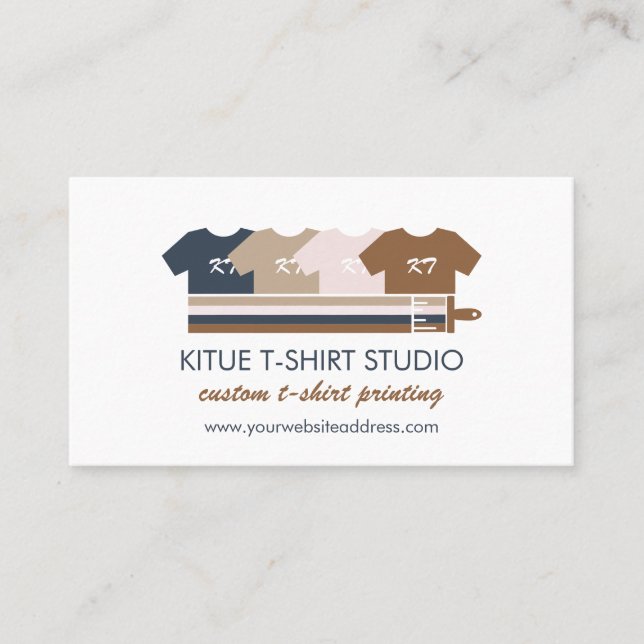 Print on demand Apparels Shirt Heat Transfer Business Card (Front)