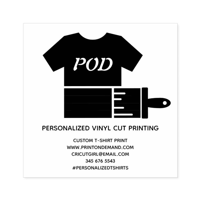 Print On Demand shirt Rubber Stamp (Imprint)