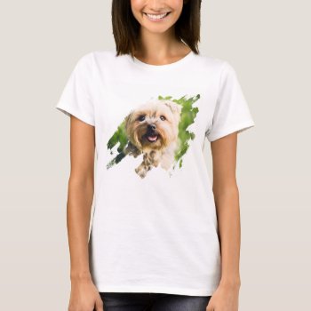 Print Own Custom Photo Brush Stroke Vert. Picture T-shirt by red_dress at Zazzle
