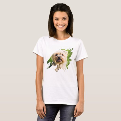 Print Own Custom Photo Brush Stroke Vert. Picture T-Shirt | Zazzle