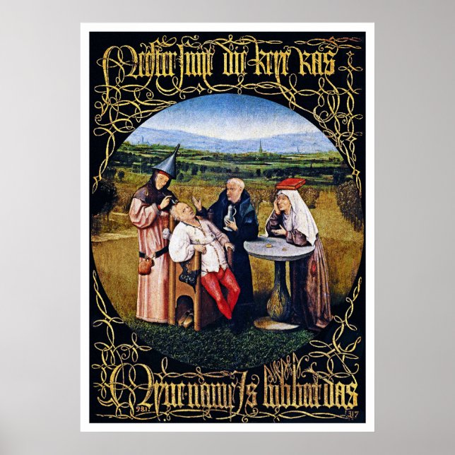 Print/Poster: Hieronymous Bosch-Extracting Stone Poster (Front)