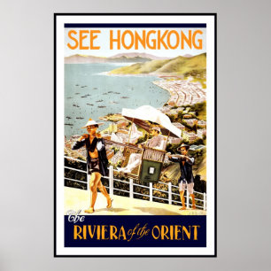 Print Retro Vintage Image Travel Hong Kong