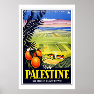 Print Retro Vintage Image Travel Palestine