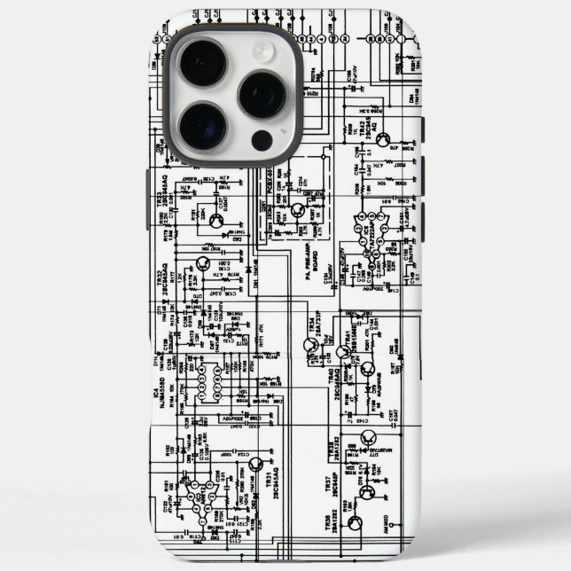 Print Schematic Circuit Board Diagram Electronics Case-Mate iPhone Case (Back)