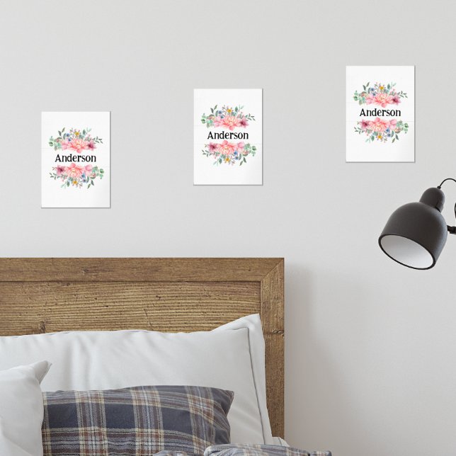Print Set Floral Flowers  (Bedroom)