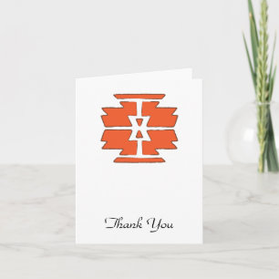 Print - Southwest Indian Design Letterpress Thank You Card