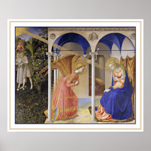 Print: The Annunciation by Fra Angelico Poster