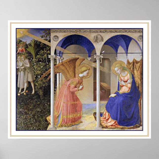 Print: The Annunciation by Fra Angelico Poster (Front)