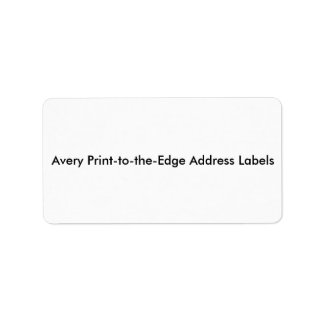 Print-to-the-Edge Address Labels
