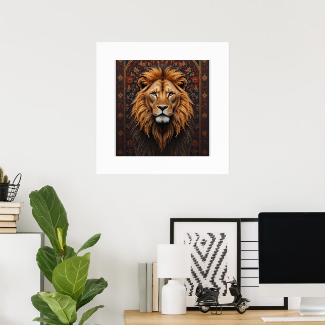 Print, Value Poster Paper (Matte) Lion Image (Home Office)