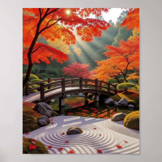Print, Value Tranquil Zen GardPoster Paper (Matte) Poster (Front)