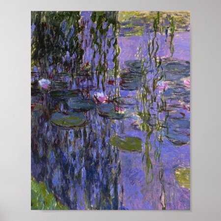 Print - Water Lillies By Claude Monet