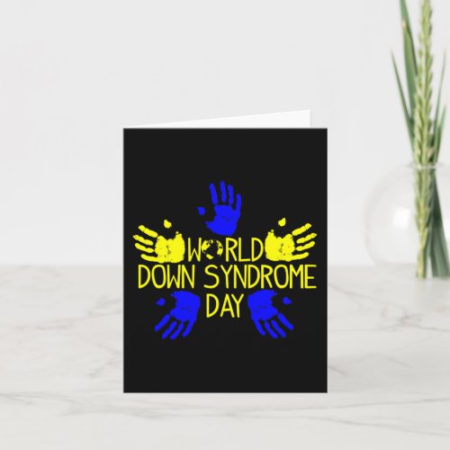 Print World Down Syndrome Day Women Kids  Card