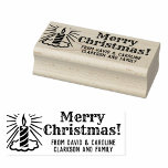 Print Your Own Christmas Gift Tag Message Rubber Stamp<br><div class="desc">Christmas candle image on a rubber stamp. Create your own gift tags for Christmas! Make your gift labels and gift tags extra personal and crafty by printing yourself on whatever paper or card you wish. Print inside cards, or on envelopes too. People will appreciate the personal touch. Candle flame design....</div>