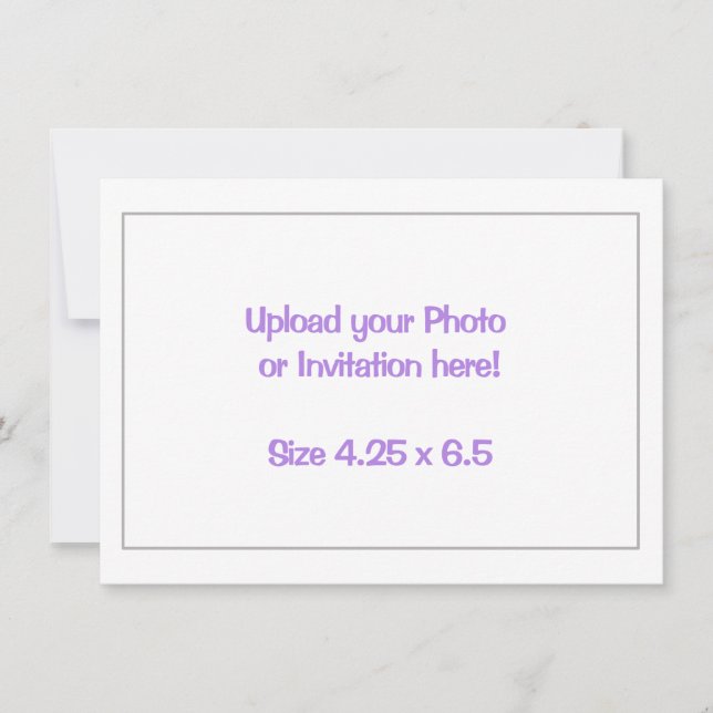 Print Your Own Invitations - Size 4.25 x 6.5 (Front)