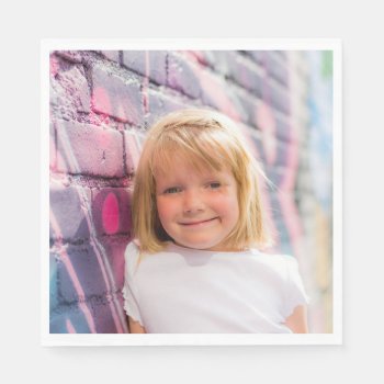 Print Your Own Photo Upload Picture Party Paper Napkins by red_dress at Zazzle