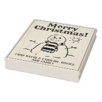 Print Your Own Snowman Christmas Cards Rubber Stamp