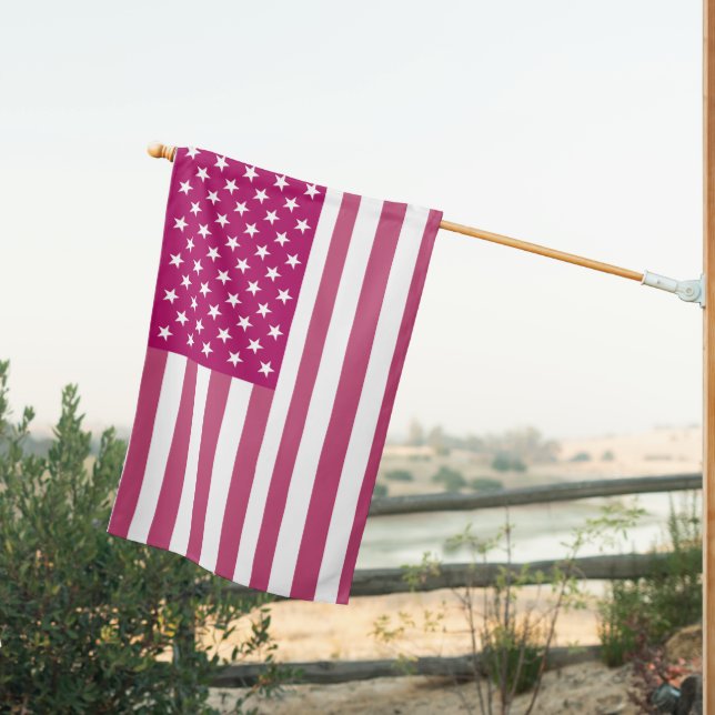 Print Your Vibrant Pink American Flag (Insitu (Back))