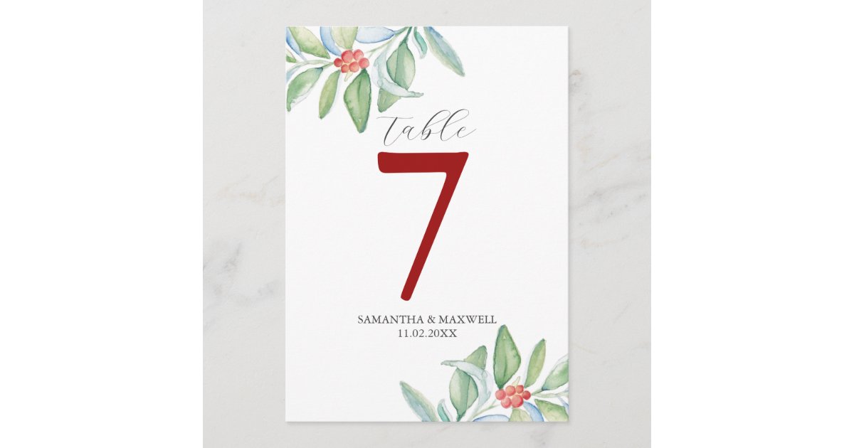 Christmas Save The Date Invitation Watercolor