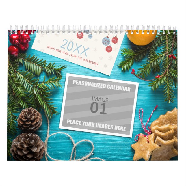 Printable 2024 Blank Family Photo Holiday Picture Calendar (Cover)