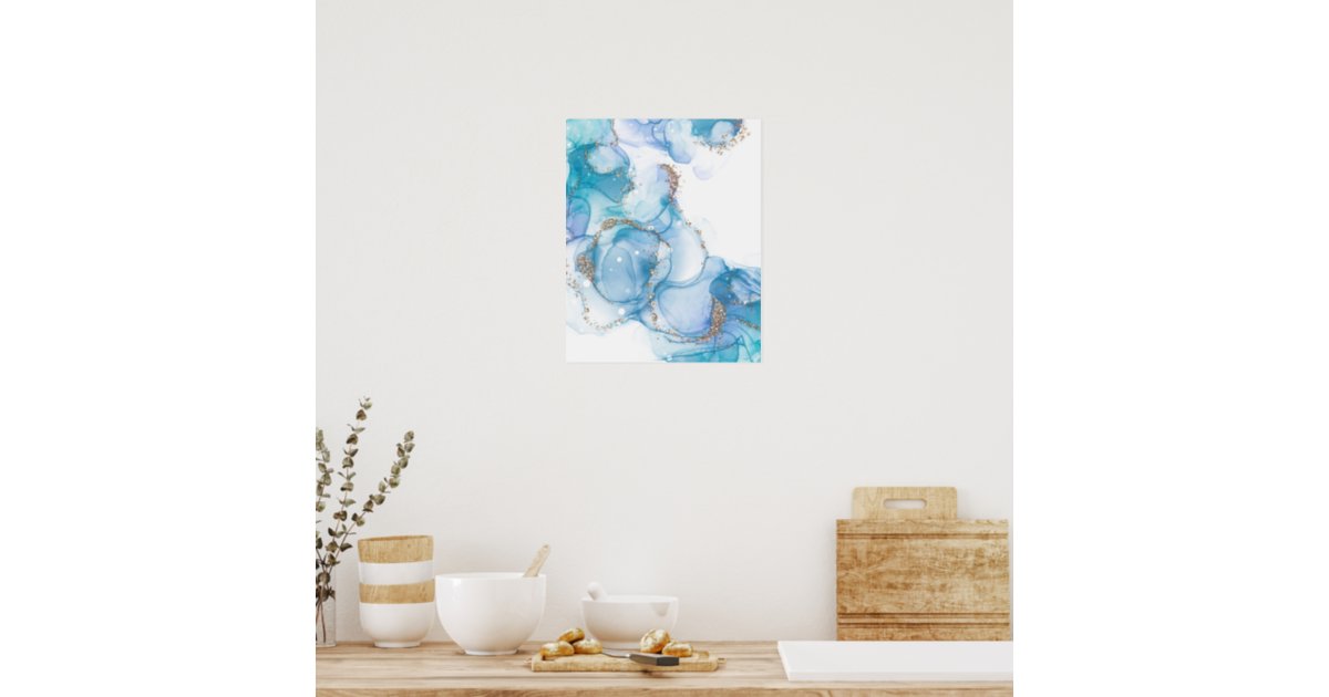 Printable Alcohol Ink Art Poster 