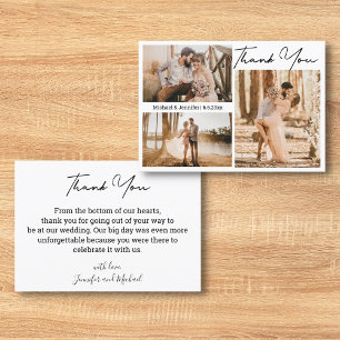 printable and digital thank you wedding photo card