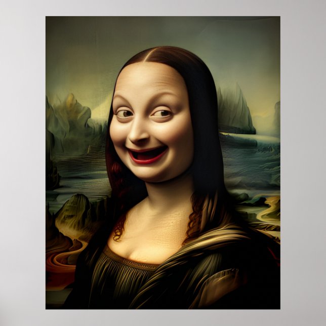 [Printable Art] Laughing Mona Lisa Poster (Front)