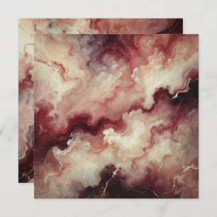 Printable Autumnal Marble Harvest Wine Scrapbook Invitation