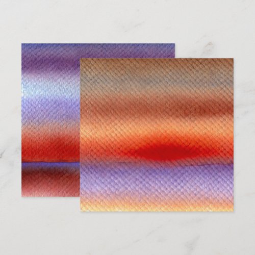 Printable Autumnal Watercolor Sunset Scrapbook Invitation