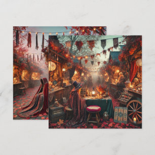 Printable Autumnal Whimsigoth Market Scrapbook Invitation