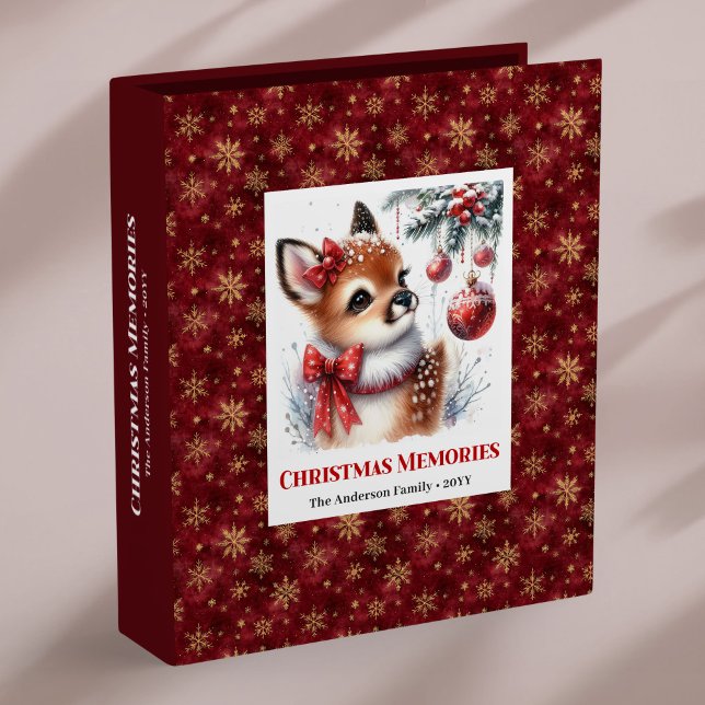 Printable baby fawn christmas scene personalized   3 ring binder (Printable baby fawn christmas scene personalized ring binder

)