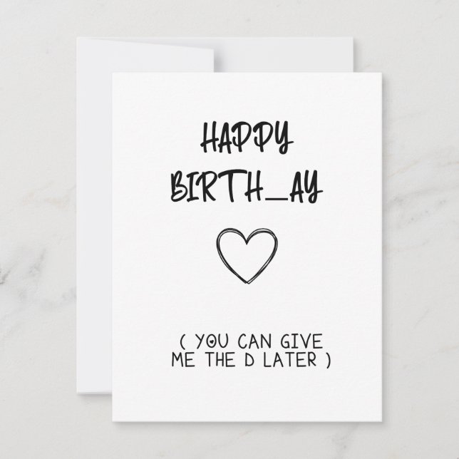 Printable Bday Card for Husband Boyfriend  (Front)
