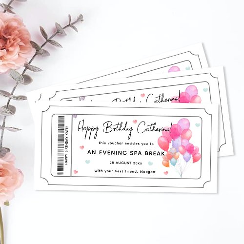 Printable Birthday Gift Voucher Print Home Event Card
