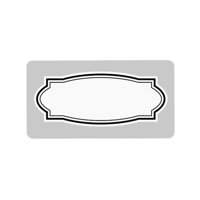 Printable blank address labels with stylish border (Front)
