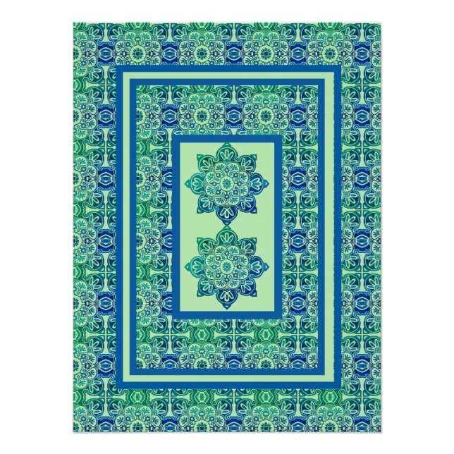 Printable Blue and Green poster (Front)