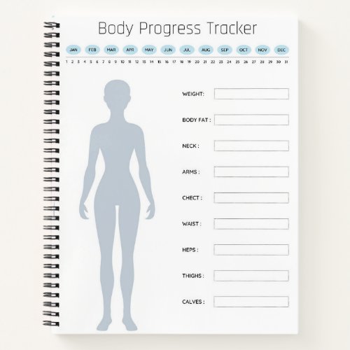 Printable Body Progress planner Notebook