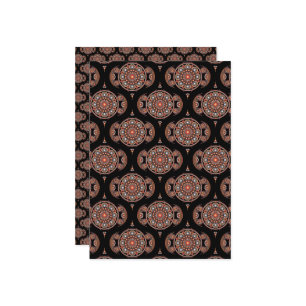 Printable Bohemian Mandala Retro Scrapbook Paper Invitation