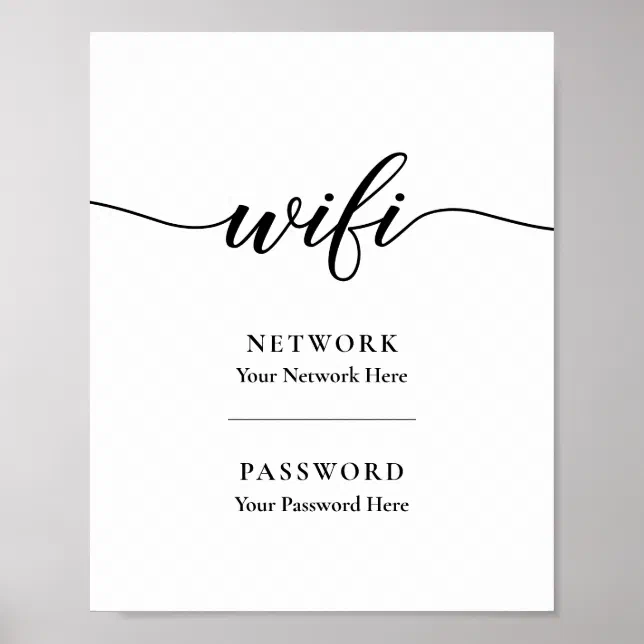 printable-calligraphy-wifi-password-network-sign-zazzle for Free Printable Wifi Password Signs Printable Calligraphy Wifi Password Network Sign | Zazzle for Free Printable Wifi Password Signs