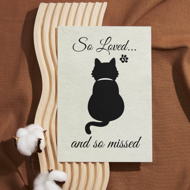 Printable Cat Sympathy Card - Heartfelt Condolence (Printable Cat Sympathy Card - Heartfelt Condolence for Loss of Pet, Instant Download, Cat Memorial )